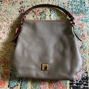 Dooney and Bourke Twist Strap Hobo grey